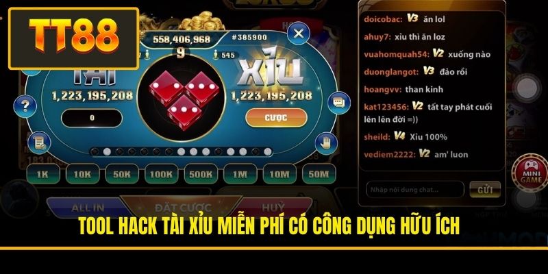 Tool hack Tài Xỉu miễn phí có công dụng hữu ích 